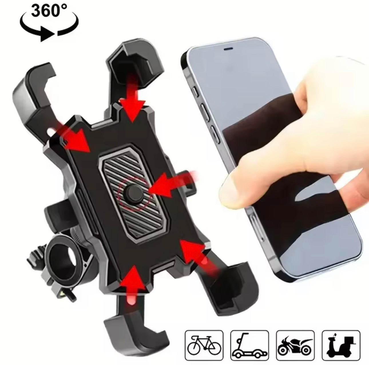 Bicycle Electric Bicycle Motorcycle Accessories Integrated Navigation Seat Outdoor Bicycle Mobile Phone Seat Shockproof Stand