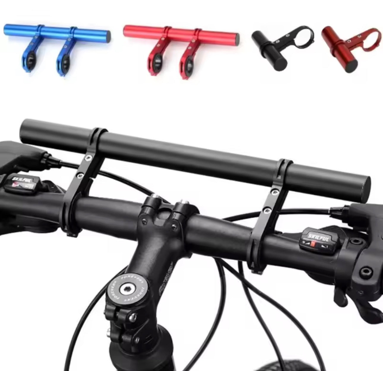 10/20/30cm Bicycle Handlebar Extended Bracket MTB Headlight Mount Extented Bar Road Mountain Bike Handlebar Extender Rack Parts