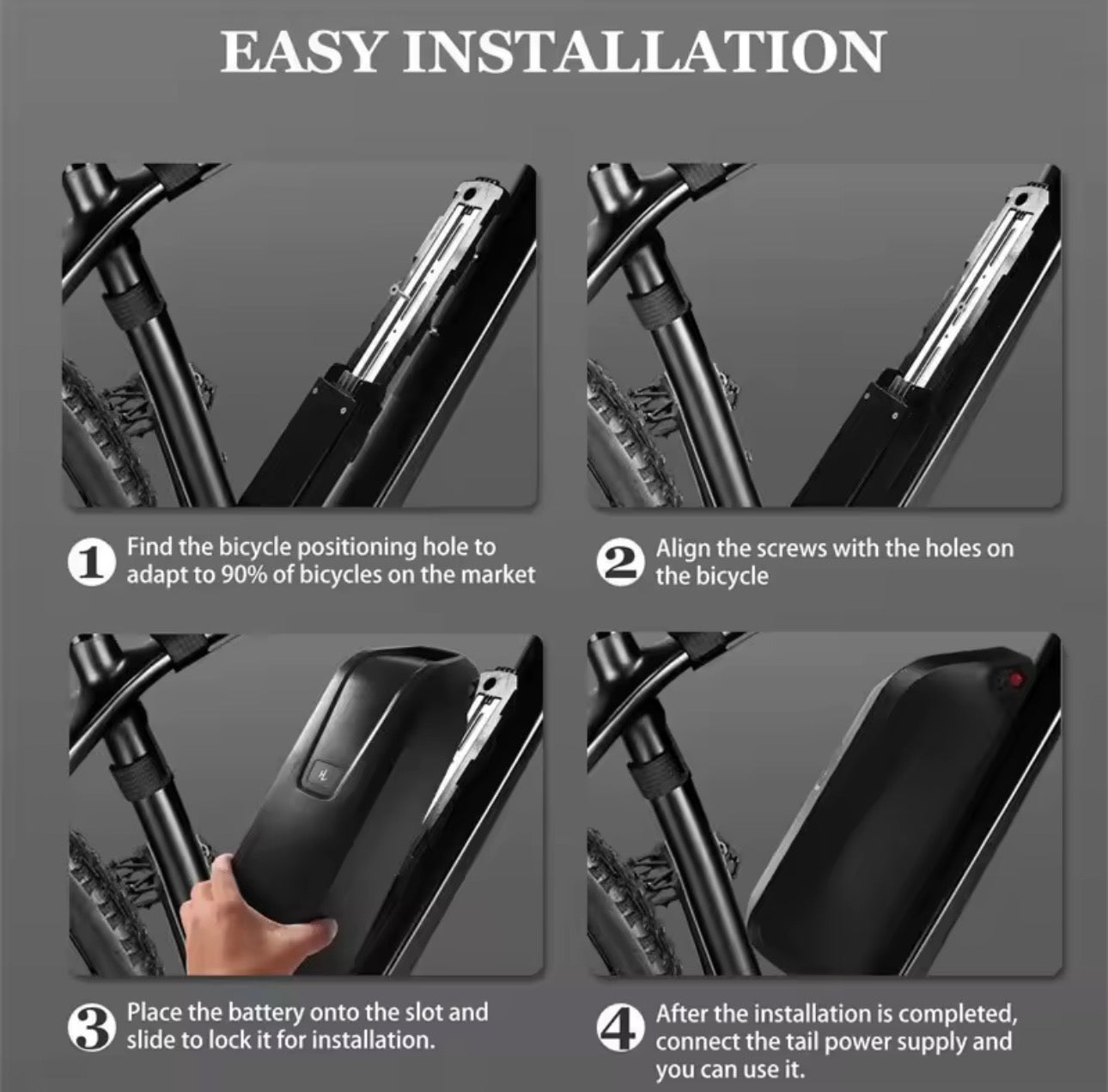 5-Pins EBike Battery 36V 48V 10Ah 15Ah 20Ah Mountain Bicycle Electric Battery Pack for 1500W 1000W 750W